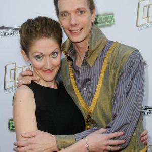 Actress Charlotte Milchard and actor Doug Jones on the red carpet at the Premiere of Morgan Spurlocks ComicCon Episode IV A Fans Hope at the ArcLight Cinemas in Hollywood  Arrivals