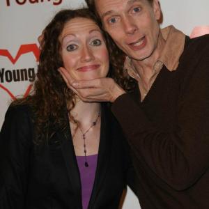 Actress Charlotte Milchard and actor Doug Jones on the red carpet at the Young Variety 6th Annual Celebrity Pool Tournament