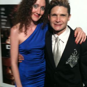 Charlotte Milchard and Corey Feldman on the red carpet at the Decisions Premiere