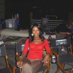 Dorly JeanLouis on the set of Runaway 2006