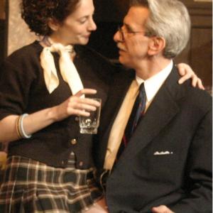 Christina Doikos and Laurence Cantor in Harold Pinters The Birthday Party Terry Schreiber Director Gloria Maddox Theatre NYC March 2006