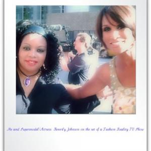 Latrice Butts with SupermodelActress Beverly Johnson on the set of a Film Location