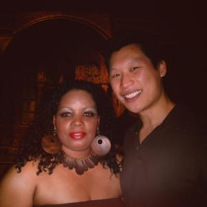 Latrice Butts with Jimmy Tsai  The PreOpening VIP Reception for The Asian Film Festival Jimmy is an Chinese American hes a very talented ActorWriter