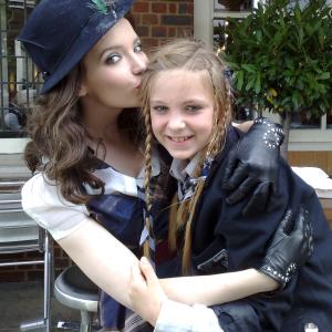 Holly with Tallulah on set St Trins 2
