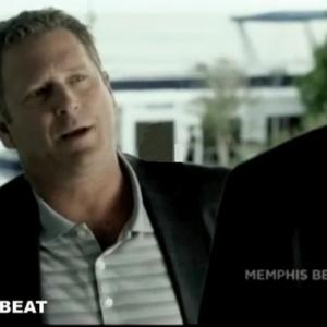 Tony Senzamici as Mills Ryan with Jason Lee and Sam Hennings on the TNT series Memphis Beat episode Troubled Water
