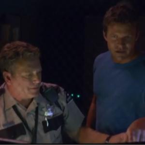 Tony Senzamici as Charlie Phelps with Matt Passmore on the A&E series The Glades