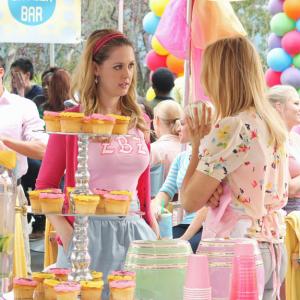 Still of Aynsley Bubbico and Spencer Grammer in ABC Family's Greek