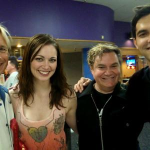 12th Annual BALLS OF FIRE Celebrity Bowling Pierre Patrick with Chris Atkins and Clients Male & Female Bowling winning stars Mikel Beaukel and Jenna McCombie.