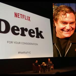 Pierre Patrick  Ricky Gervais at Derek Emmy Consideration Event 2015