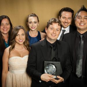 Winners of the Best Series Drama award at the 6th Annual Indie Series Awards. Austin Smoak, Ryan Bartley,Corsica Wilson, Dan Ast, Ryan Hellquist and David Schatanoff