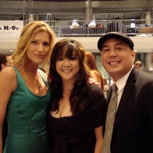 Actress Tricia Helfer, Location Manager Viviane Be and Producer David Schatanoff, Jr. at the Fur Ball Gala Fundraiser event 2010.