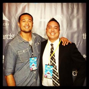 Actor / Producer Aris Juson and Producer David Schatanoff, Jr. at the 2013 Geekie Awards.