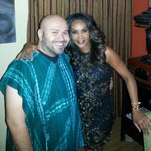 Good friends Vivica A. Fox and Don-ya' Designer of the Stars at Don-ya's 'Me in the Mirror' Charity Event and Fashion Show. March 22, 2014