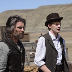 Still of Anson Mount and Ben Esler in Hell on Wheels 2011