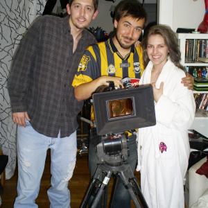Film Caroline The Bearded Woman On set with the director and cast