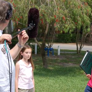 Brianna Ward with Director Jim Fitzpatrick on the set of The Adventure Scouts 2007