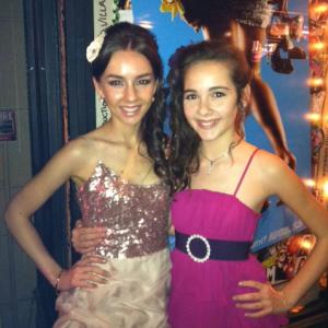 Haley Pullos and Lexi Ainsworth at the Prom premier