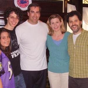 Family Values cast, Rob Riggle with Ashley Reyes and Lori Hammel and director, Mike Shapiro