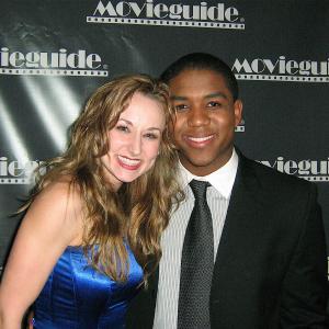 Kimberly Durrett at the 2009 Movieguide Awards with Nickelodians Zoey 101 Christopher Massey