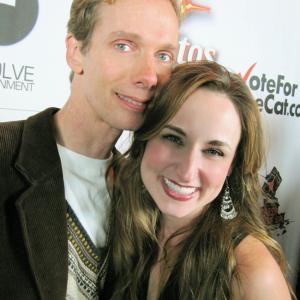 Kimberly Durrett with Pans Labyrinths Doug Jones at the 2009 Doritos Red Carpet Premiere