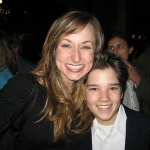 Kimberly Durrett with her onscreen son iCarlys Nathan Kress at the 2007 international premiere of Bag Best Comedy at the 168 Project Film Festival