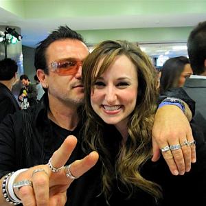 Kimberly Durrett with U2s Bono at the 2010 Brazilian Film Festival in LA