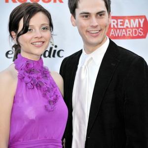 Laura Howard star of Prom Queen arrives at the first annual Streamy Awards with costar Sean Hankinson