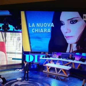 Chiara on tv for interview at La vita in diretta
