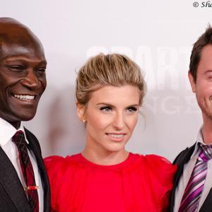 Viva Bianca and costars Peter Mensah and Daniel Feuerriegel attend the Spartacus Vengeance Premier at the Cinerama Dome in Los Angeles 2012