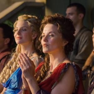 Still of Lucy Lawless, Craig Parker, Tom Hobbs and Viva Bianca in Spartacus: Blood and Sand (2010)