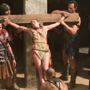Still of Craig Parker Viva Bianca Hanna Mangan Lawrence and Stephen Dunlevy in Spartacus Blood and Sand 2010