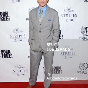 Actor David Nathie Barnes arrives at the Stars for Stripes benefit to benefit Peace 4 Animals and Born Free on November 10, 2012 in Hollywood, California.