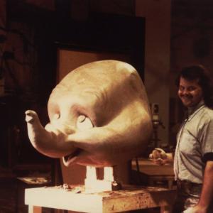 Dumbo's Circus (1984) I sculpted all of the costume character heads. This is a picture of me with 200 pounds of clay resembling a cartoon elephant. I'm on the right.