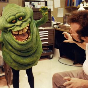 Ghostbusters 2 (1989) ILM Creature Shop. Robin (Navlyt) Shelby and Tim Lawrence. Slimer's first assembly.
