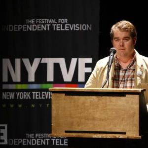 Accepting the Best Director Award at the NYTVF New York Television Festival in New York
