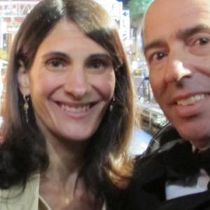 Journalist Sharon Abella and Film Producer Jon Kilik attend the Academy Awards http1worldcinemacom Dress designed by Sharon Abella