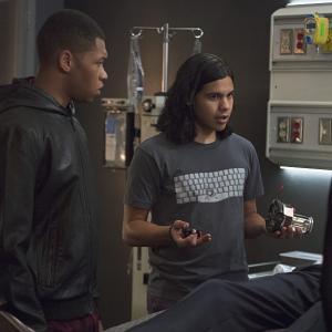 Still of Franz Drameh and Carlos Valdes in The Flash 2014
