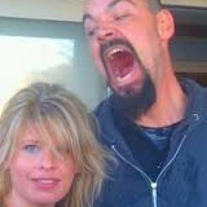 Lisa Wheelous on set with Aaron Goodwin while working on Ghost Adventures.
