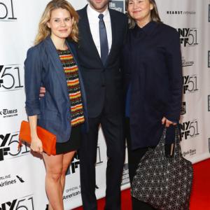 Celia KeenanBolger Zachary Quinto and Cherry Jones attend the All Is Lost premier