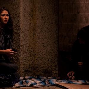 Arianny Celeste and Case Fitzsimmons on the set of Humanity