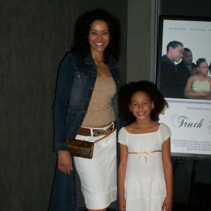 Samantha with actress Celeste A Sullivan at the Truth Hall Premiere