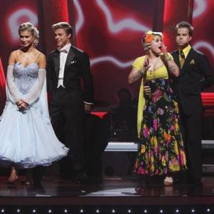 Still of Joanna Krupa Kelly Osbourne and Derek Hough in Dancing with the Stars 2005