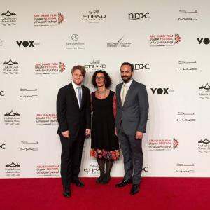 At the Abu Dhabi Film Festival 2014 with Theeb producers Rupert Lloyd and Bassel Ghandour