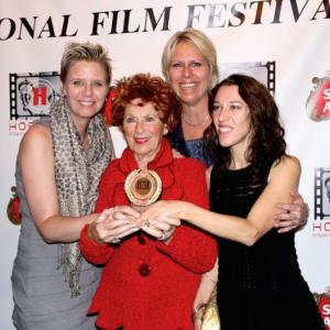 Producer Caroline Risberg actress Marion Ross coproducer Shawn Risberg and director Dominique Schilling at the Hoboken International Film Festival