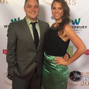 with Ketryn Porter at the Awards Gala for the 2015 Burbank International Film Festival