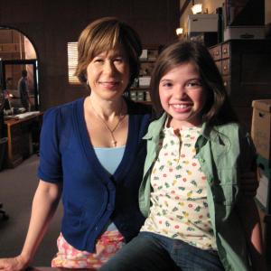 Jadin with The Simpsons Yeardley Smith on the set of Hallmarks Wishing Well
