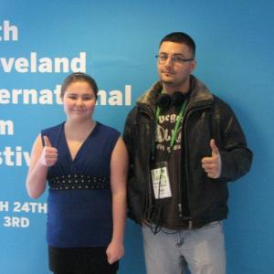 Mazi Khalighi with Claire Bavis the star of Us at the 35th Cleveland International Film Festival