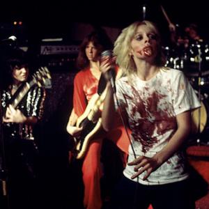 The Runaways Joan Jett Jackie Fox Cherie Currie performing at CBGB in New York City on August 2 1976