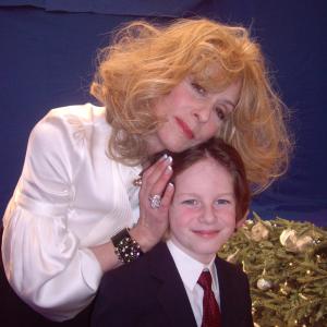 Liam on the set of Ugly Betty with Judith Light