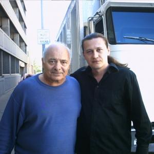 Aleh with Mr Burt Young on set of KINGSHIGHWAY St Louis MO